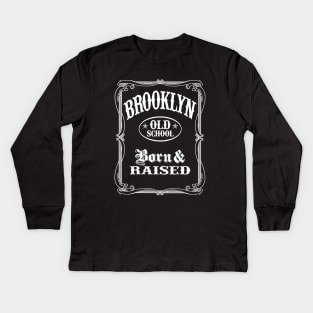 Brooklyn Old School - Born and Raised Kids Long Sleeve T-Shirt